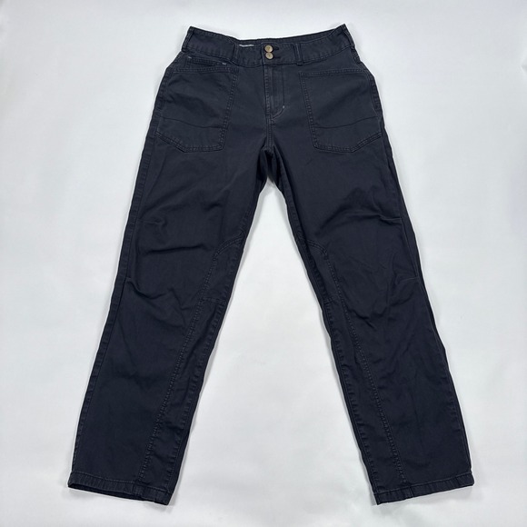 Pilcro and the Letterpress Pants - Pilcro Womens Wanderer Pants 28 Black Relaxed Straight Leg Work Anthropologie